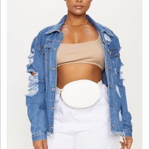 PRETTYLITTLETHING lightwash oversized denim jacket